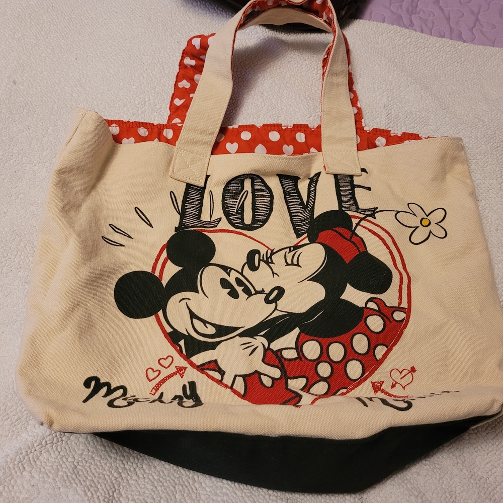 Disney Love Tote Bag - Cream and Red